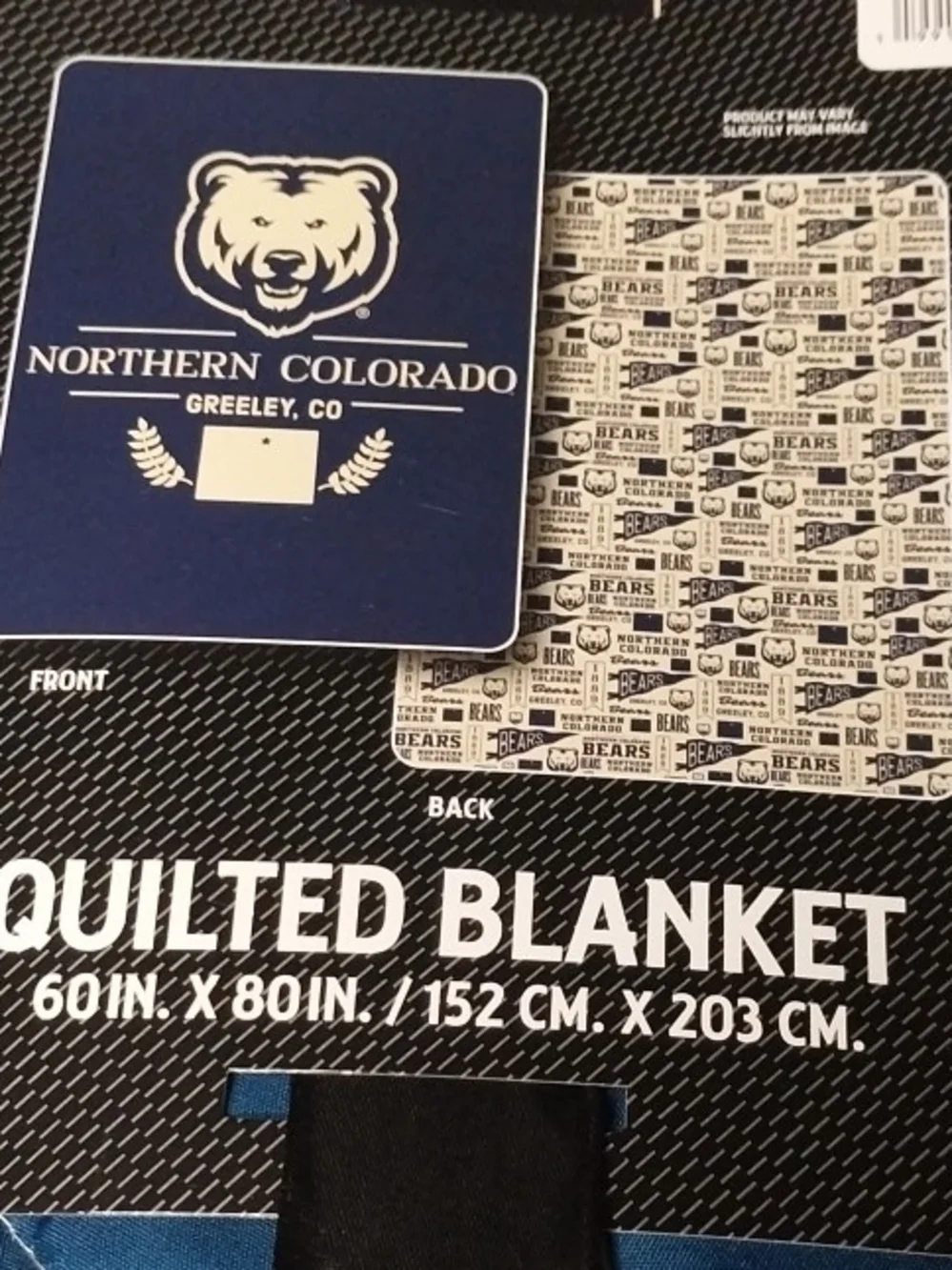 Northern Colorado Quilted Blanket - Blue and White 60 X 80